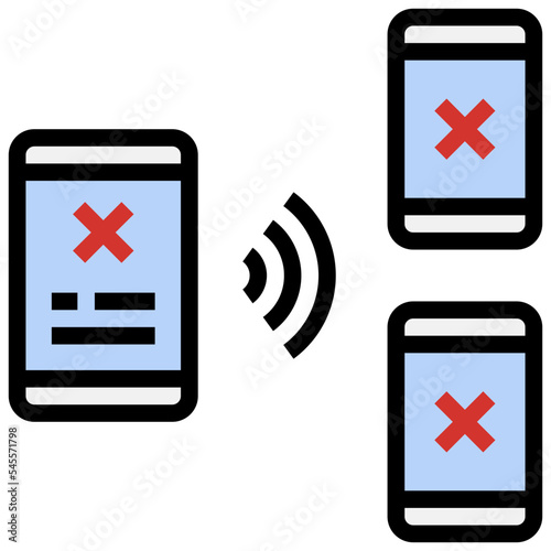 spread filled outline style icon
