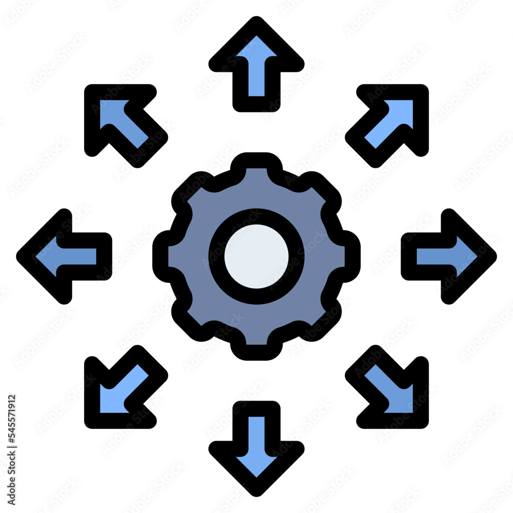 system filled outline style icon