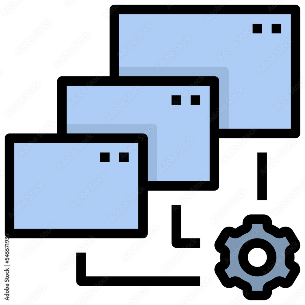 task automation filled outline style icon task automation filled outline style icon