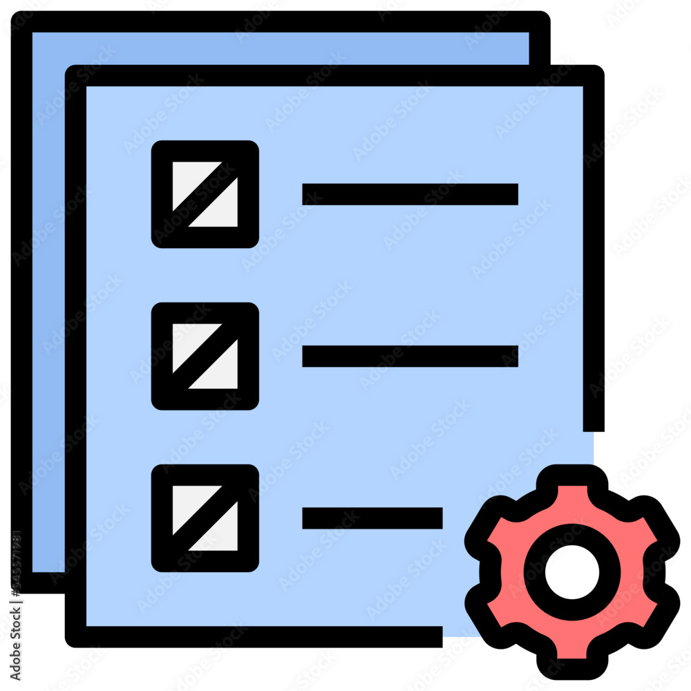 Fototapeta premium test filled outline style icon