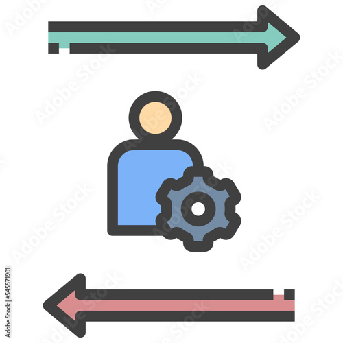 swap filled outline style icon
