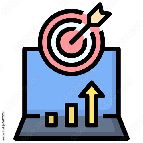 target filled outline style icon