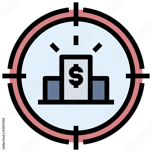 target filled outline style icon
