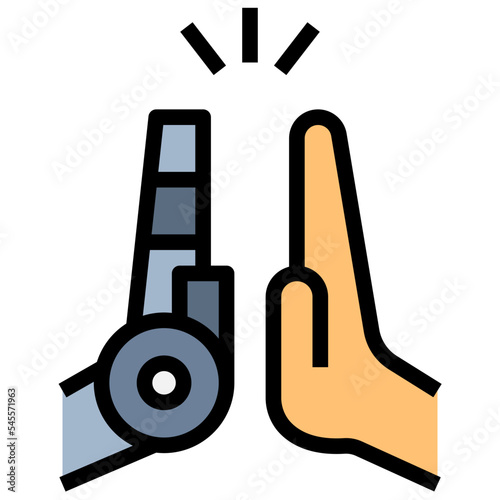 technology filled outline style icon