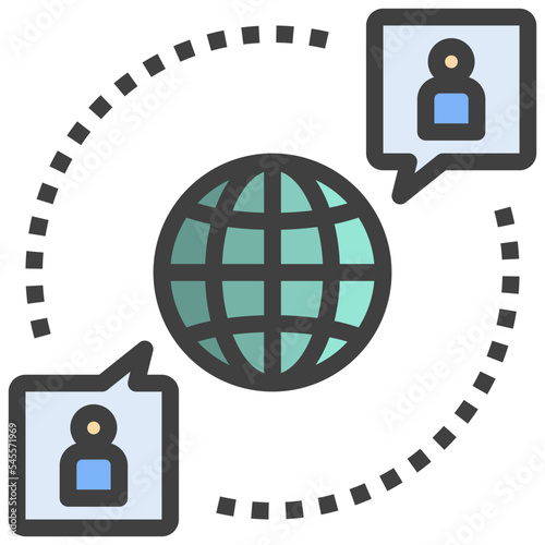 telecommunication filled outline style icon