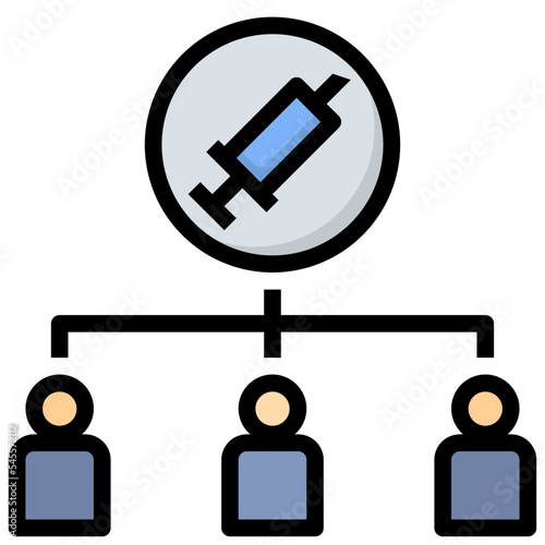 vaccine filled outline style icon