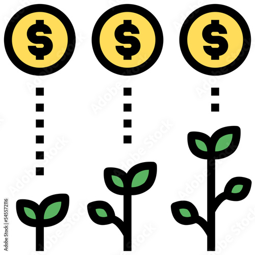 venture filled outline style icon