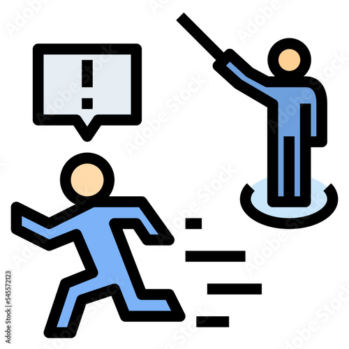 violation filled outline style icon