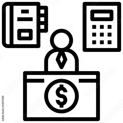 accountant outline style icon photo
