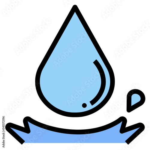 waterdrop filled outline style icon