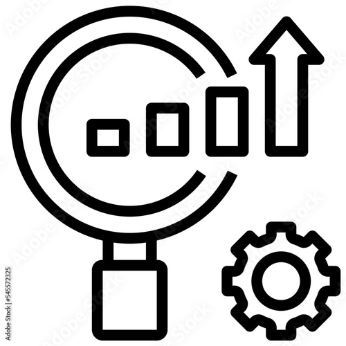 analytic outline style icon