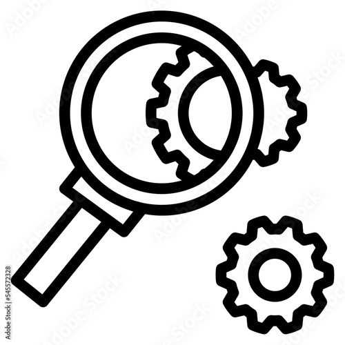 analyze outline style icon