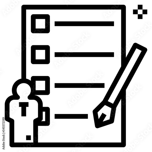assignment outline style icon