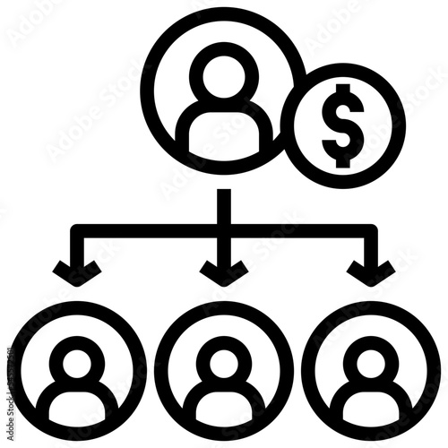 beneficiary outline style icon
