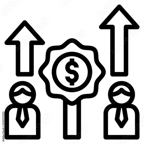 bid outline style icon