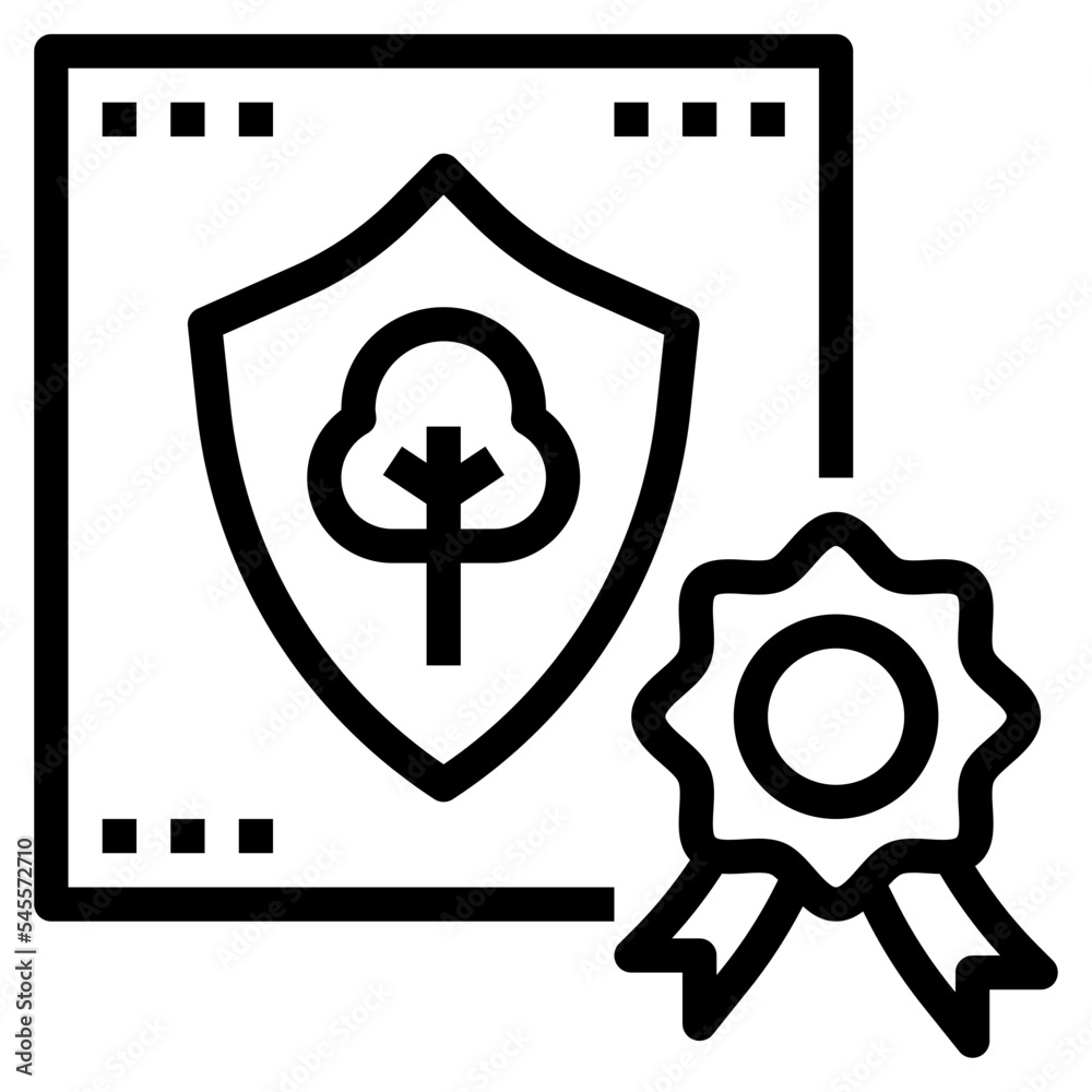 certificate outline style icon certificate outline style icon