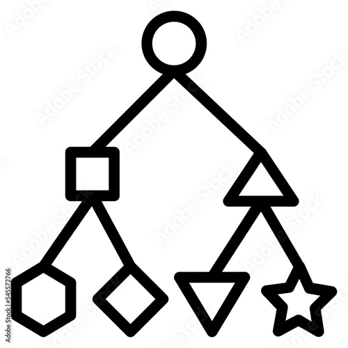 classification outline style icon