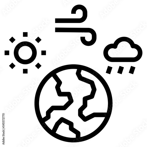 climate outline style icon