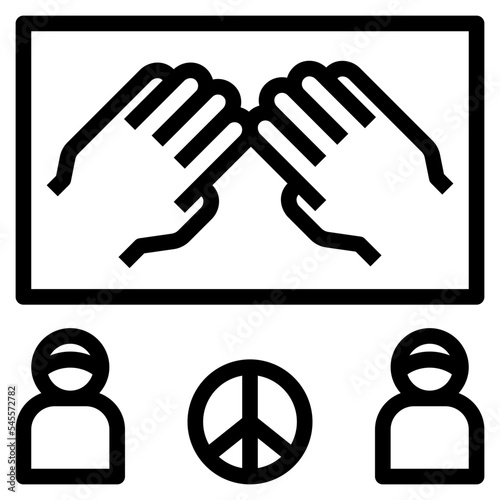 cohesion outline style icon