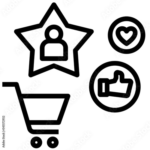 consumer outline style icon