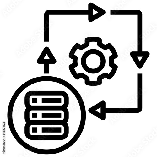 data outline style icon