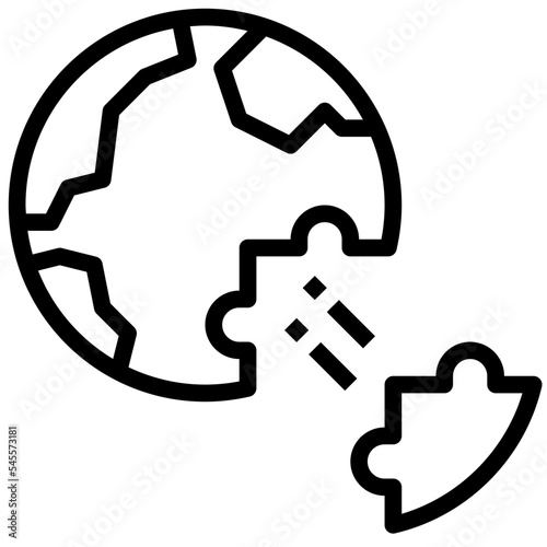 deglobalization outline style icon photo