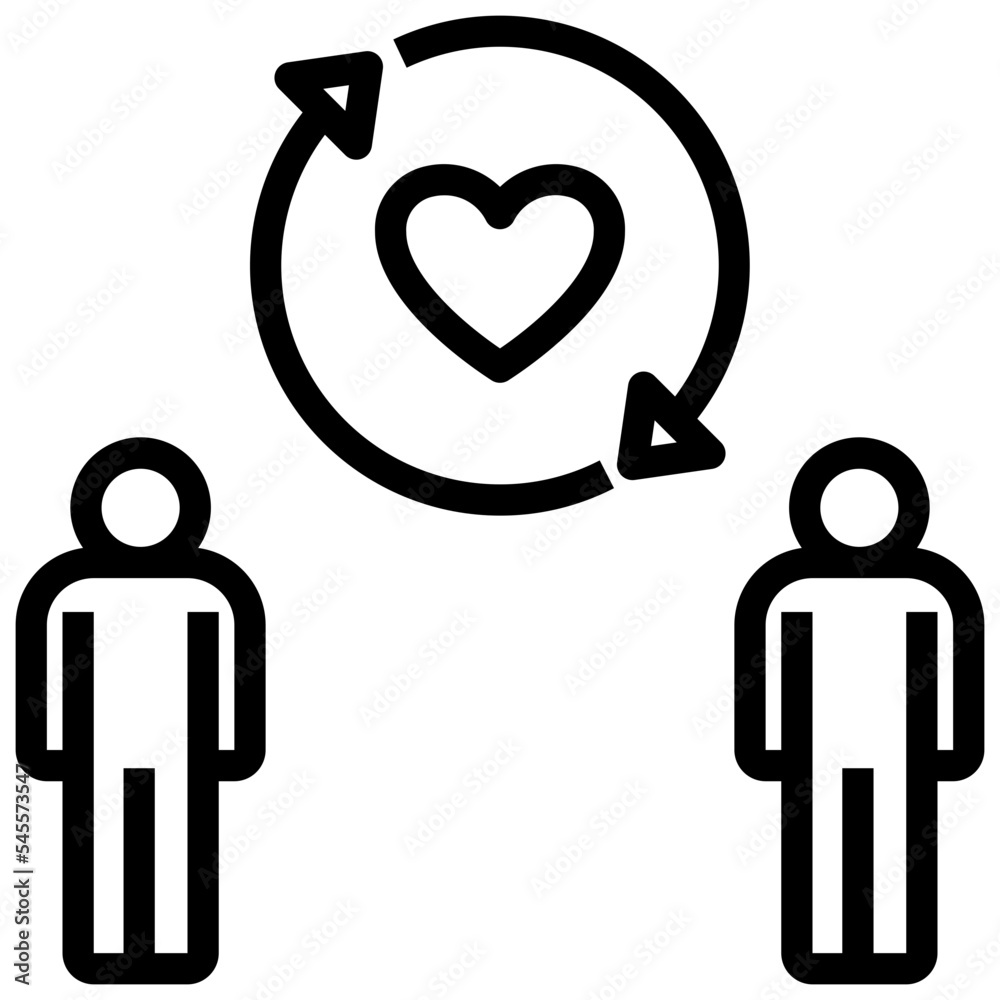 empathy outline style icon