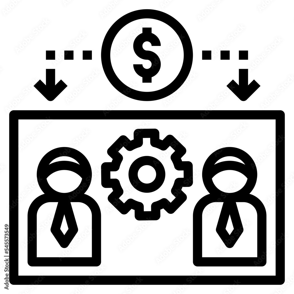 employee outline style icon