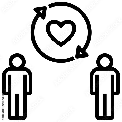 empathy outline style icon