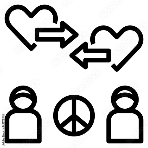 empathy outline style icon