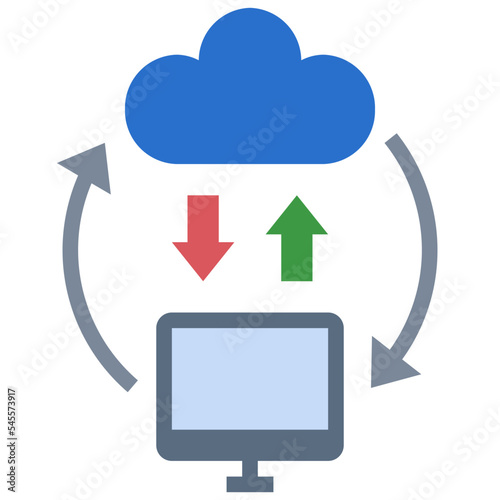 backup and restore flat style icon