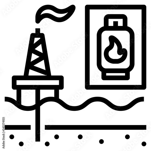 gas outline style icon