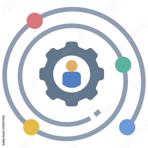 Foto centralization flat style icon