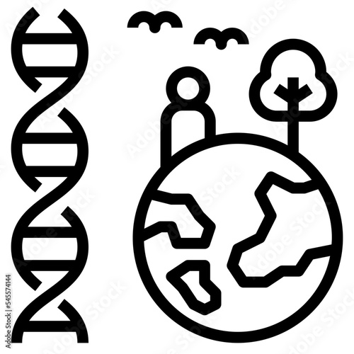 genetic outline style icon