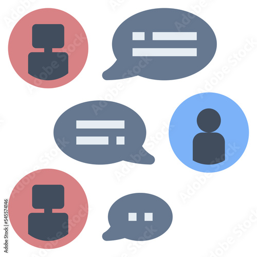 chatbot flat style icon