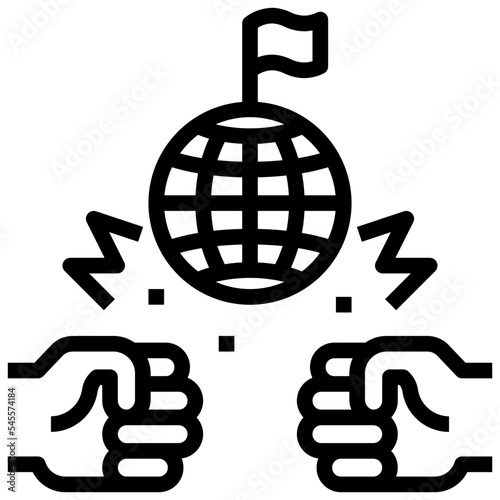 geopolitical outline style icon