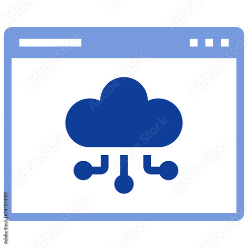 cloud storage flat style icon