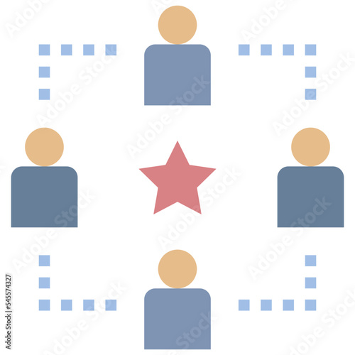 cooperate flat style icon