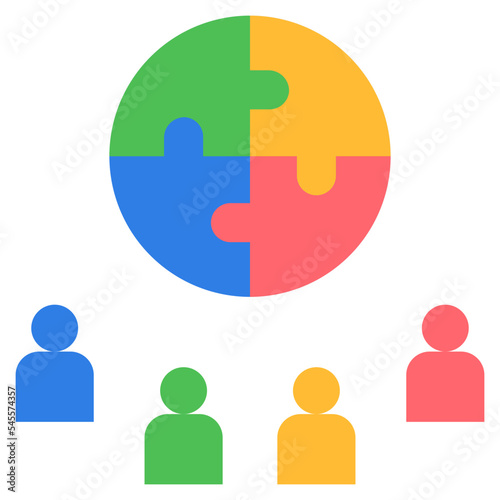 cooperation flat style icon