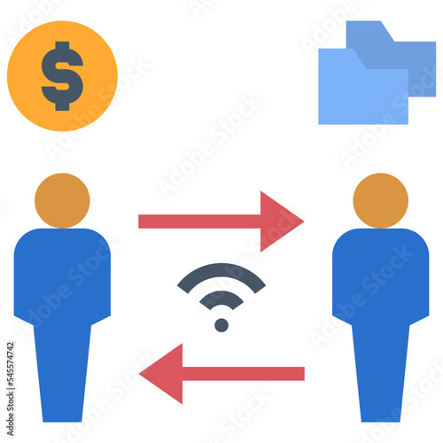 digital flat style icon