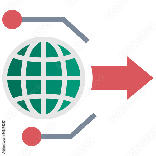 digitalization flat style icon