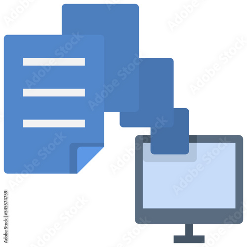 digitization flat style icon