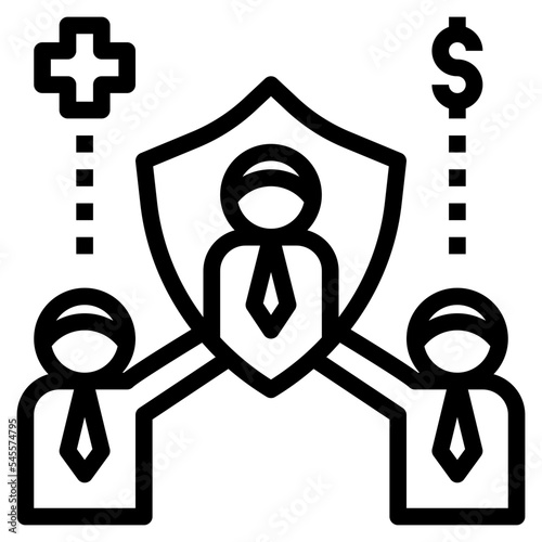 insurer outline style icon