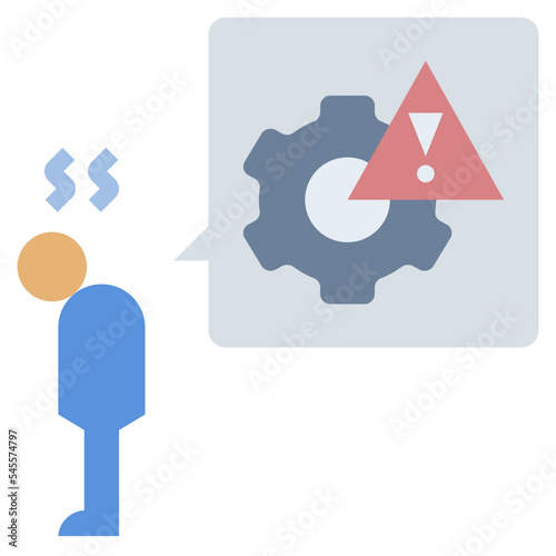 disorder flat style icon