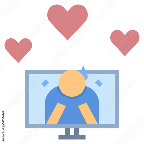 encourage flat style icon