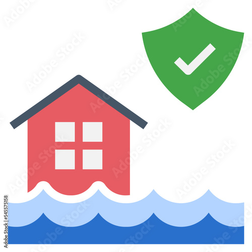 flood flat style icon