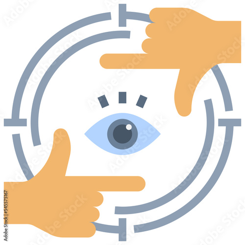 focus flat style icon