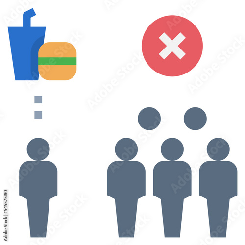 food crisis flat style icon