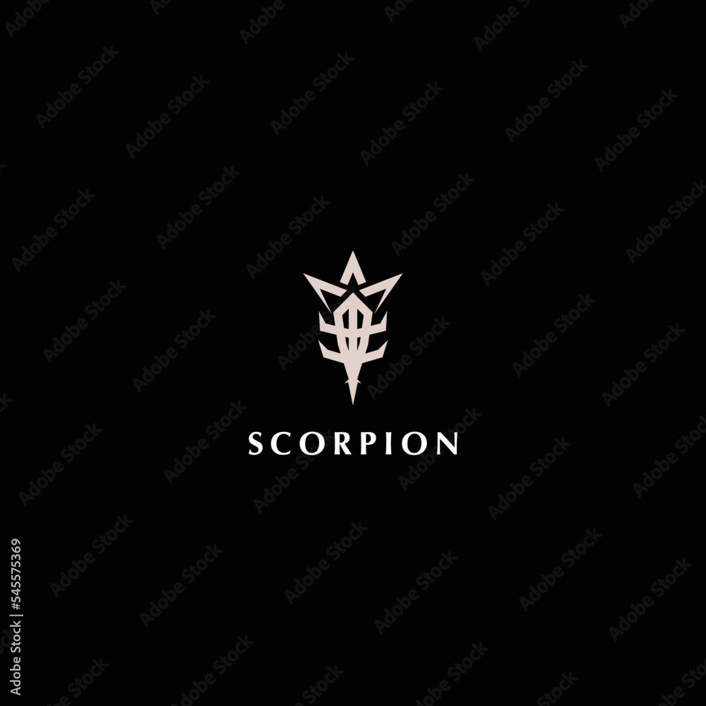 Scorpion logo line art vector symbol animal icon design template flat vector Scorpion logo line art vector symbol animal icon design template flat vector