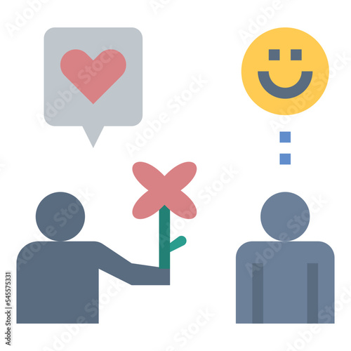 happiness flat style icon
